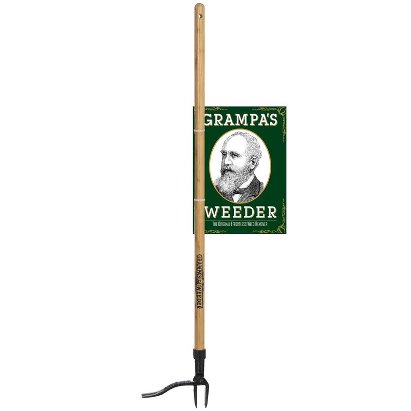Grampa's Weeder - The Original Stand Up Weed Puller Tool with Long Handle - Made with Real Bamboo & 4-Claw Steel Head Design - Easily Remove Weeds Without Bending, Pulling, or Kneeling