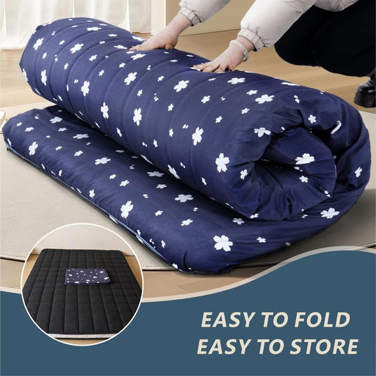 【Mother's Day Gift】Naudacaa Japanese Floor Mattress Futon with Cover, 3.5"/4" Thicken Foldable Roll-Up Sleeping Pad, Floor Lounger Bed for Couches & Sofas